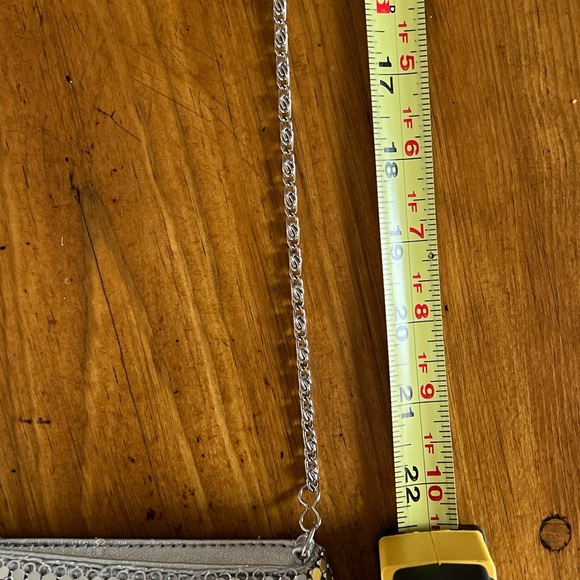 💝 Last Call - Vintage Silver Mesh Metal Evening Bag - Picture 8 of 12